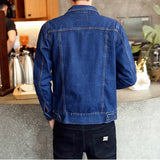 2024 Autumn Fashion Mens Denim Jackets Slim Fit Men Jeans Jacket Cotton Outwear Coat Long Sleeve Hole Male Jean Coats