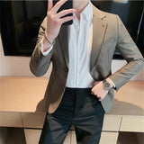 Riolio British Style Business Casual Suit Jacket Men Fashion High Sense Bright Face Slim Fit Blazers Wedding Party Dress Blazer