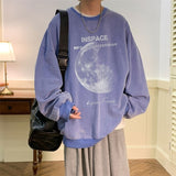 Fashion Planet Graphic Men's Clothing Sweatshirts Hip Hop Loose Harajuku Streetwear Hoodies Casual Male Pullovers