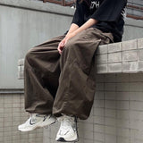 Riolio Vintage Baggy Cargo Pants Men Cotton Wide Leg Trousers Male Oversize Retro Loose Casual Japanese Streetwear Hip Hop