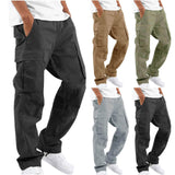 Spring Summer Men Cargo Pants Casual Trousers Solid Color Trousers Loose Harajuku Fashion Streetwear Male Sweatpants