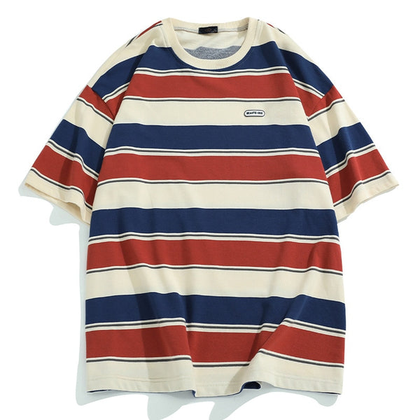 TOPS-Stripe Tee