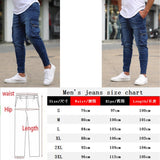 New Men's Slim Fit Stretch Jeans Casual Fashion Multi Pocket Denim Trousers Everyday Men's Jeans Street Work Hip Hop Pants