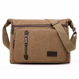 Riolio Canvas Shoulder Bag Bottle Men Women Casual Simple Fashion Retro Multi Layered