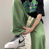 Riolio Summer Pleated Pants Men Fashion Oversized Wide Leg Pants Men Japanese Streetwear Hip Hop Loose Straight Pants Mens Trousers