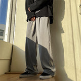 Riolio Summer Men's Casual Pants Loose Ice Silk Pants Simple and Comfortable Home White Casual Pants Baggy Sports Pants Black Gray Pink
