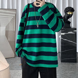 Spring Mens Stripe Tops Tees Harajuku Long Sleeve T Shirts Casual High Quality Unisex Tshirt