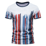 Riolio Printed Cotton T Shirt for Men Short Sleeve Fashion O-neck Streetwear Mens T-shirts Summer Casual Tops Tee Men Clothing