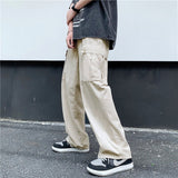 Riolio Functional Multi Pocket overalls men's summer Japanese cityboy pants student fashion loose wide leg casual pants Street New