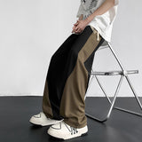Ice Silk Patchwork Colors Men's Pants Large Size Summer Harajuku Casual Trousers Fashion Brand Male Streetwear