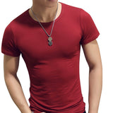 Spring Summer Period Long Sleeve Cultivate Ones Morality Men's T-shirt O-neck Solid Polyester T Shirt Men Red Blue Black