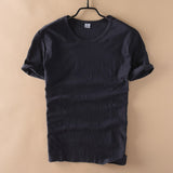 Summer New 100% Cotton T-shirt Men O-Neck Solid Color Casual T Shirt Basic Tees Plus Size Short Sleeve Tops Y2517