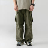 Riolio Techwear Cargo Pants Men Parachute Green Trousers Male Streetwear Hip Hop Spring Summer Pocket Loose Casual Safari Style