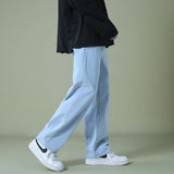 Riolio New Spring Men's Loose Casual Jeans Korean Version Hip Hop High Street Straight Pants Blue Black Light Blue