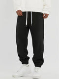 Men Drawstring Waist Slant Pocket Sweatpants