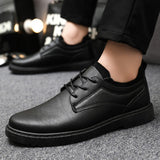 Riolio Leather Casual Shoes for Men Leather Loafers Shoes Comfortable Anti-Slip Outdoor Slip on Sneakers Zapatos De Vestir Hombre