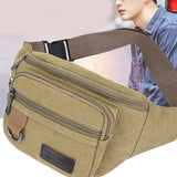 Riolio Chest Bag Canvas Waist Bag Women Men's Belt Bag Fashion Bum Bag Travel Purse Bag for Phone Pouch Pocket Hip Bag Waist Pack Male