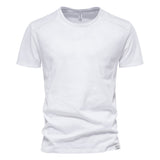 Riolio 100% Cotton T Shirt for Men O-neck Soild Color Basic Men's T-shirts with Short Sleeves New Summer Tops Tees Men Clothes