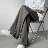 Riolio Summer Pleated Pants Men Fashion Oversized Ice Silk Pants Men Japanese Streetwear Hip-hop Loose Straight Pants Mens Trousers