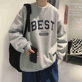 Privathinker Spring Autumn Letter Hoodies For Men Oversized Sweatshirts Korean Man Clothing Casual Unisex Pullovers Thick 3XL