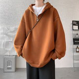 Riolio Hooded Zipper Men's Sweatshirts Turtleneck Solid Color Fashion Brand Hoodies Large Size Casual Male Pullovers 5XL