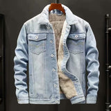 Winter Denim Cotton Jacket Men's Padded Thicker Plus Size Warm Jacket Top