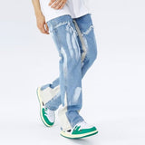 Riolio Kanye Y2K Streetwear Baggy Flare Jeans Cargo Pants Men Clothing Drawstring Sweatpants Male Denim Trousers Pantalon Homme