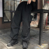 Riolio Techwear Cargo Pants for Men Black Trousers Male Jogging Korean Casual Japanese Streetwear Hip Hop Safari Style Pocket