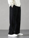 Men Slant Pocket Drawstring Pants