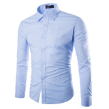 14 Colors Solid Color Men's Fashionable Candy Color Shirt Men's Casual Long Sleeve Shirt for Men