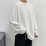 Riolio Loose Sweatshirts Men Solid T Shirt Neutral Streetwear Fashion Women Korean Clothes Cotton Pullover Long Sleeve T-shirts Man
