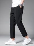 Men Slant Pocket Drawstring Pants