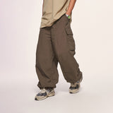 Riolio Baggy Cargo Pants Men Parachute Oversize Cargo Wide Leg Trousers Male Summer Loose Casual Streetwear Hip Hop Pocket