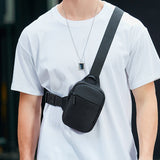 Riolio Japanese Men's Chest Bag Fashion Small Canvas Shoulder Crossbody Bags for Man Mini Cloth Sling Sport Cross Phone Male Handbag