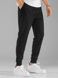 Men Drawstring Waist Slant Pocket Sweatpants