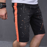 Riolio New Men Summer Streetwear Slim fit Ripped Denim Shorts Stylish Holes Solid Casual Straight Jeans Male Five-point Pants