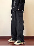 Riolio Spring Autumn Trousers y2k baggy jeans for men Wide leg Pants Pockets Elastic Waist Streetwear Loose comfortable Pants