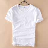 Summer New 100% Cotton T-shirt Men O-Neck Solid Color Casual T Shirt Basic Tees Plus Size Short Sleeve Tops Y2517