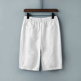 Riolio Summer Casual Shorts for Men 100% Pure Linen White Loose Short Trousers Male Classic Plus Size Shorts Clothing