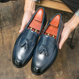 Riolio Classic Men's Casual Loafers Driving Shoes Moccasin Fashion Male Comfortable Autumn Leather Shoes Men Lazy Tassel Dress Shoes