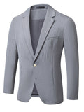 Riolio Men's Casual V-neck Casual Long Sleeve Blazer