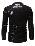 Riolio Men's Casual Chic Jacket, Street Style Spangle Decoration Open-Front Cardigan Jacket For Party Dinner Performance