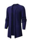 Riolio Elegant Slightly Stretch Knit Cardigan Coat, Men's Casual Vintage Style V Neck Sweater Cardigan For Fall Winter