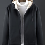 Riolio Men's Winter Sherpa Lined Hoodie Zip Up Sweatshirt Warm Jacket