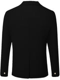 Riolio Men's Casual V-neck Casual Long Sleeve Blazer