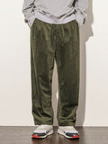 Riolio Loose Fit Corduroy Pants, Men's Casual Stretch Sweatpants For Spring Summer